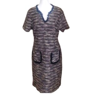 Connected  Tweed dress size 14. Black